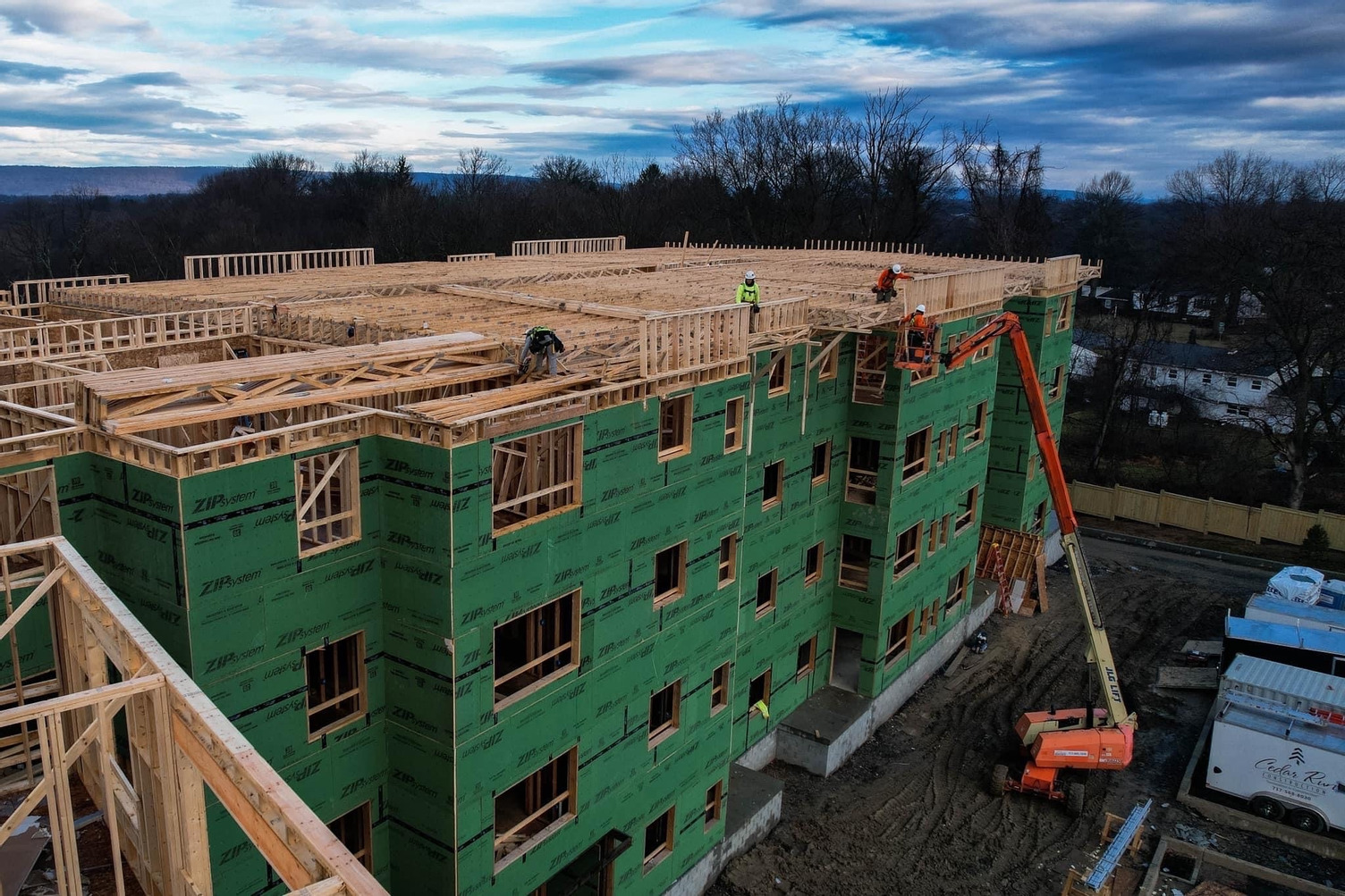 Construction at The Flats at Hampden Apartments in Camp Hill, PA