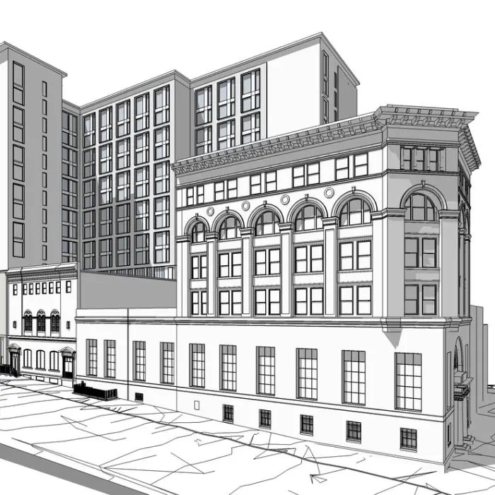 Facade Restoration and New Residential Tower in Baltimore