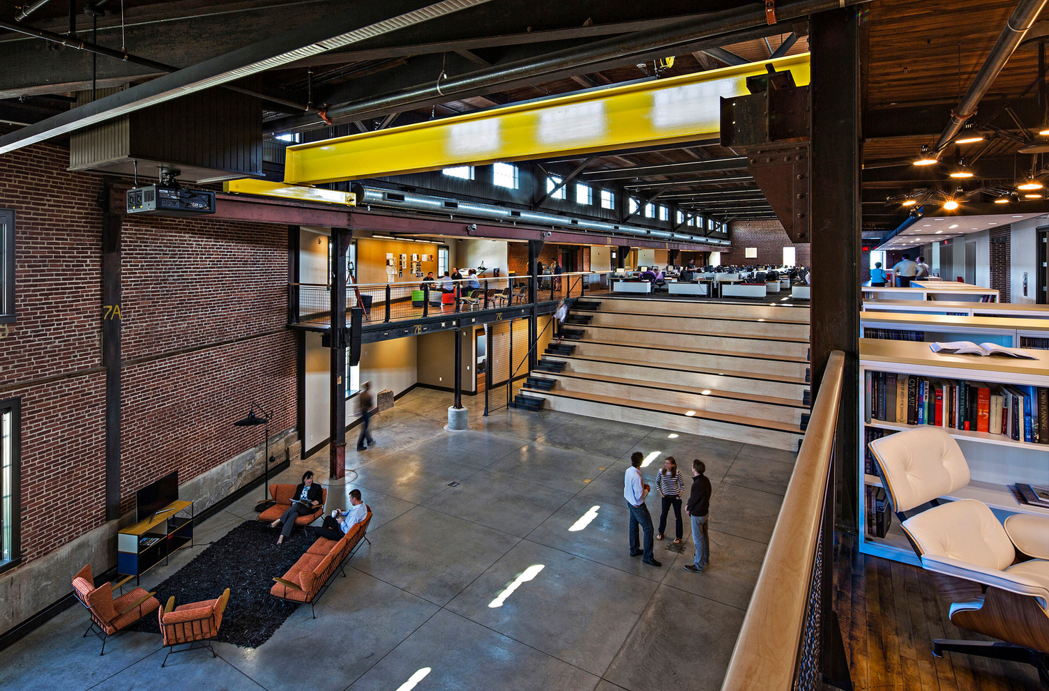 Natural light streaming into the interior highlighting the character of the building