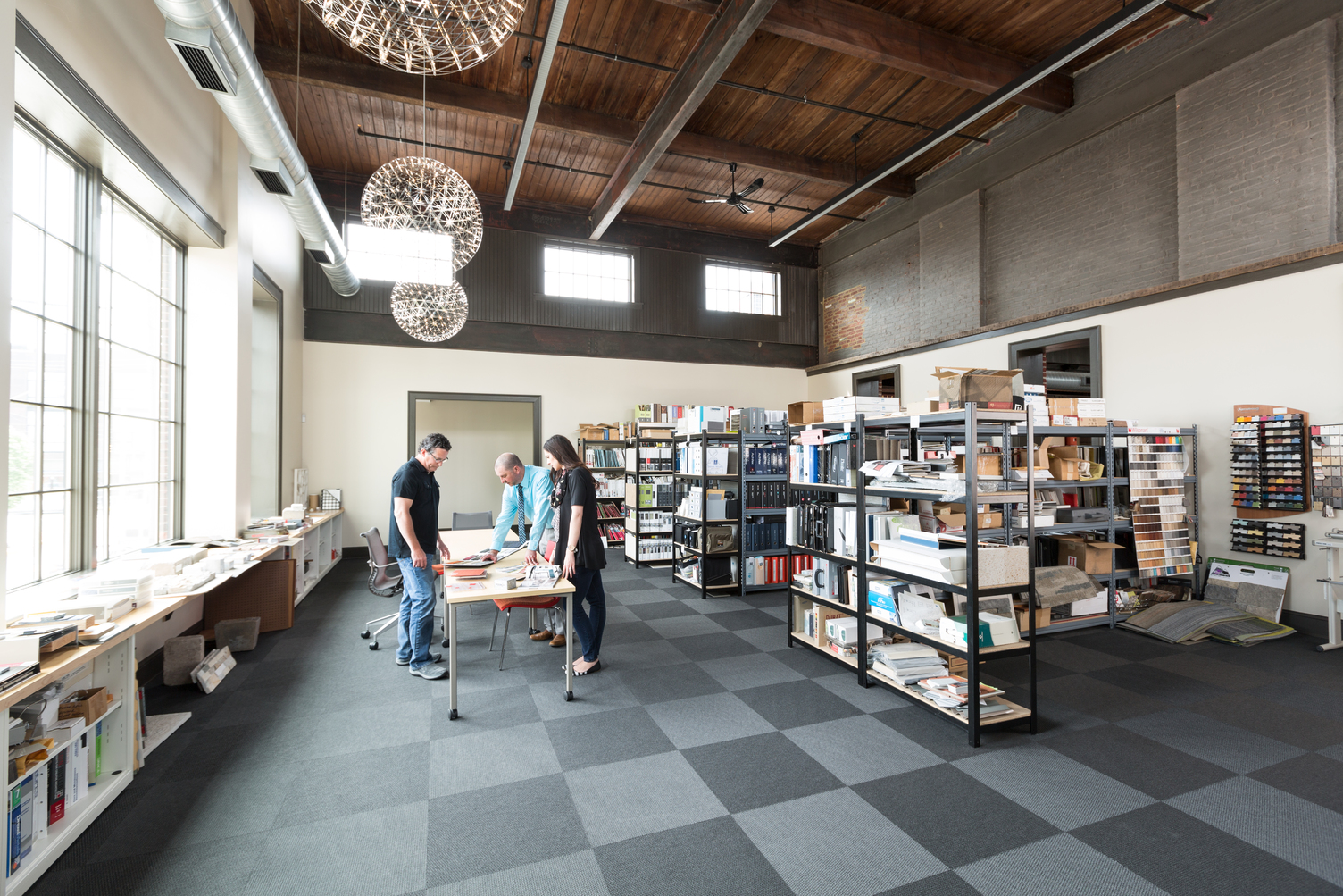 Natural light streaming into the interior highlights the character of the building