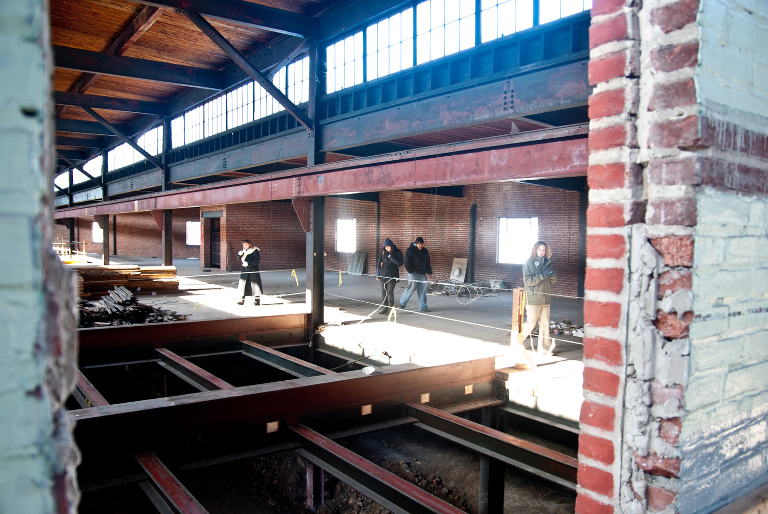 Construction photo during the adaptive reuse transformation of 320 North George Street