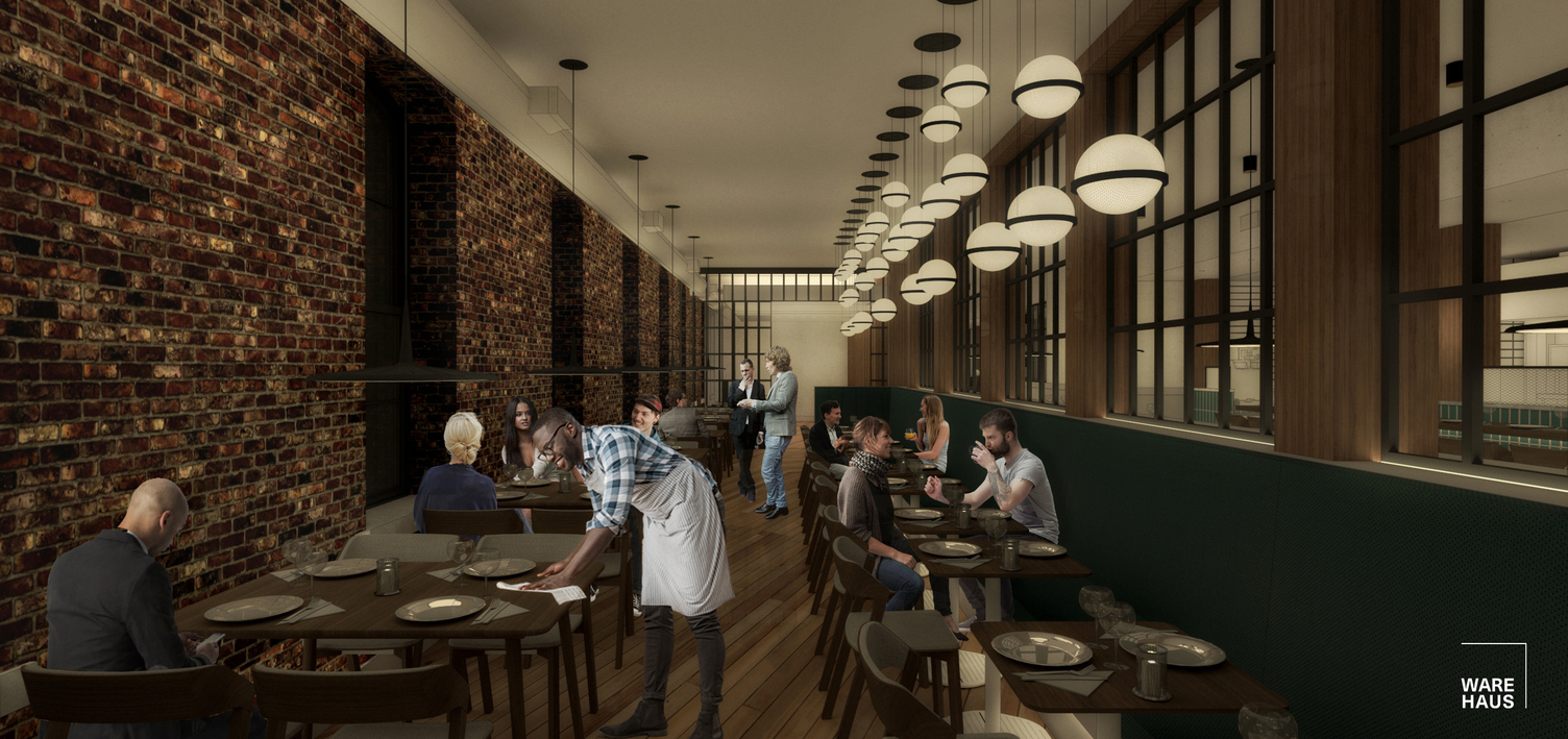 Rendering of Dining Area at Blackworth Live Fire Grill