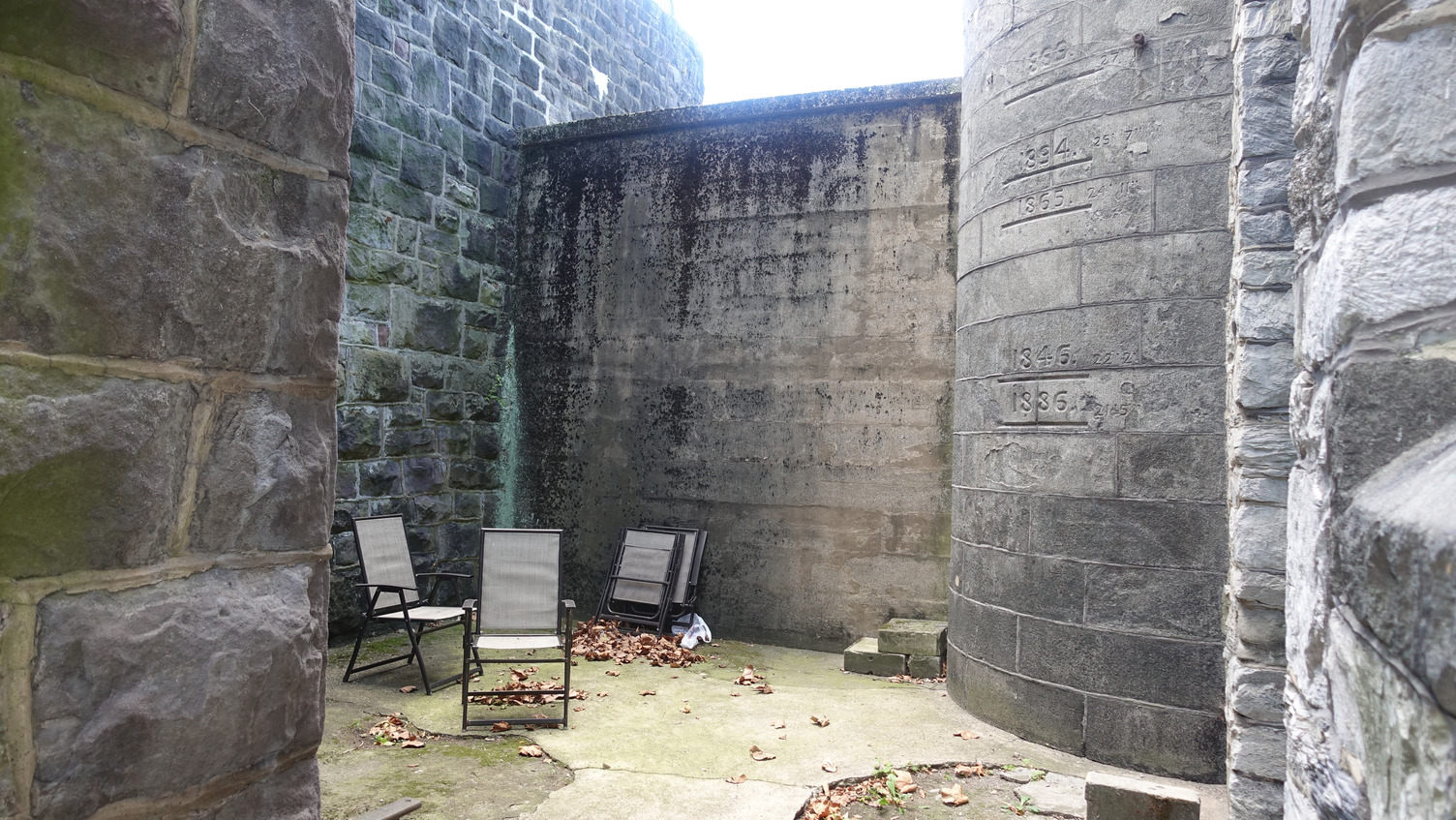 Historic building exterior with rooftop plaza