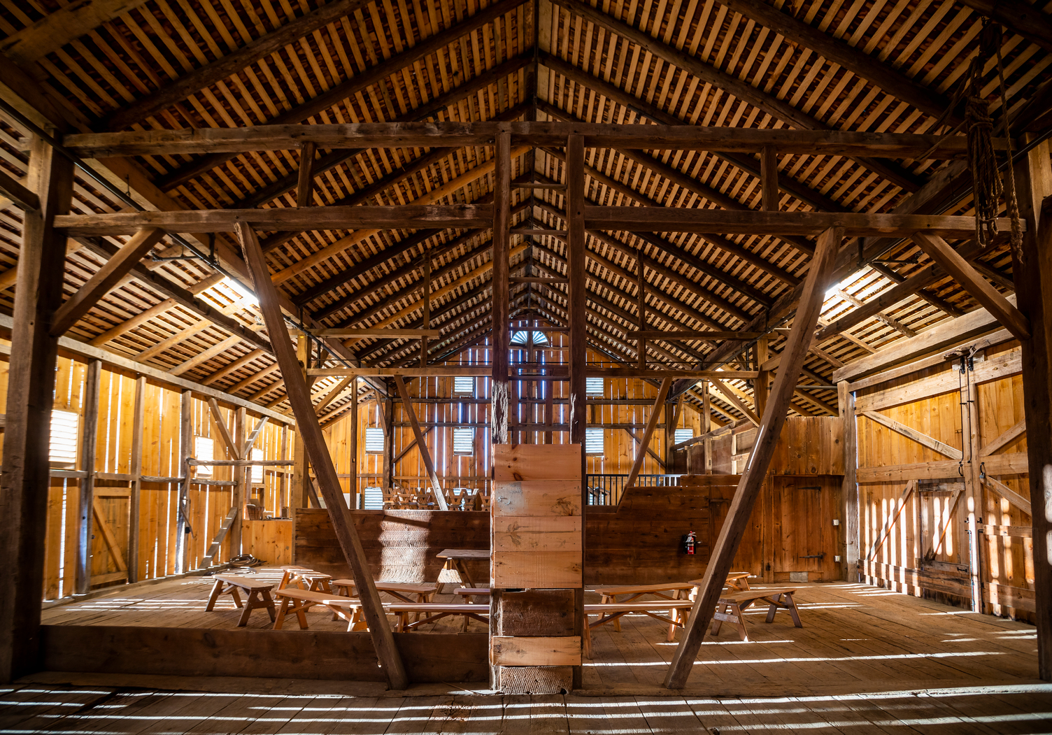 Structural support at George Spangler Farm in Gettysburg, PA