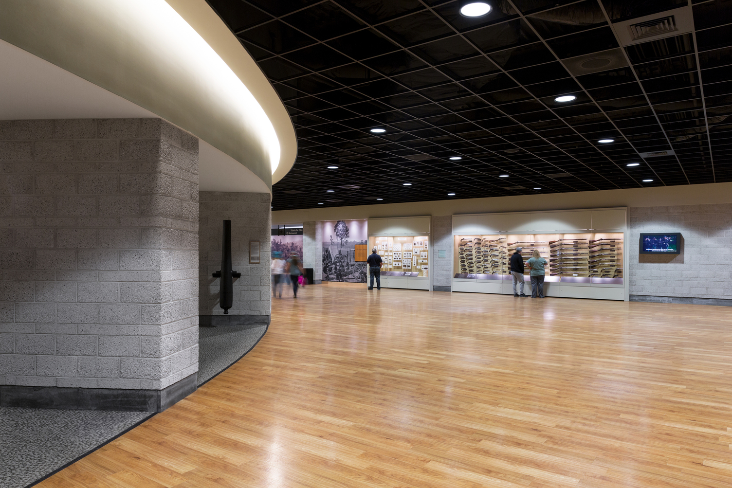 Facility able to store artifacts not on display, with catalog space and intake area for new items