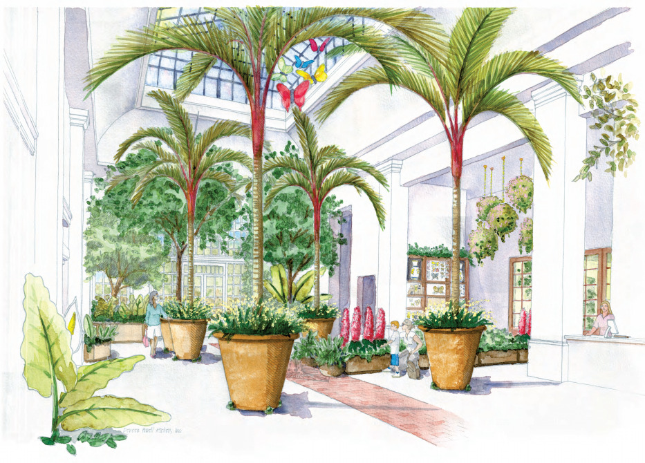 Rendering of Atrium at Grand Conservatory at Hershey Gardens