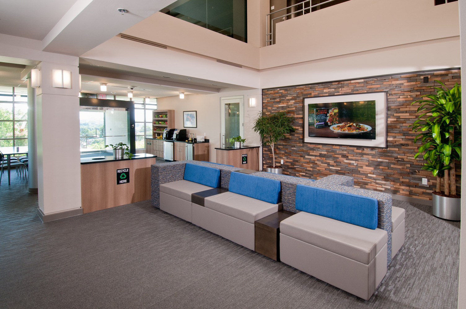 Natural light in a common area at Harsco Coprorate Headquarters