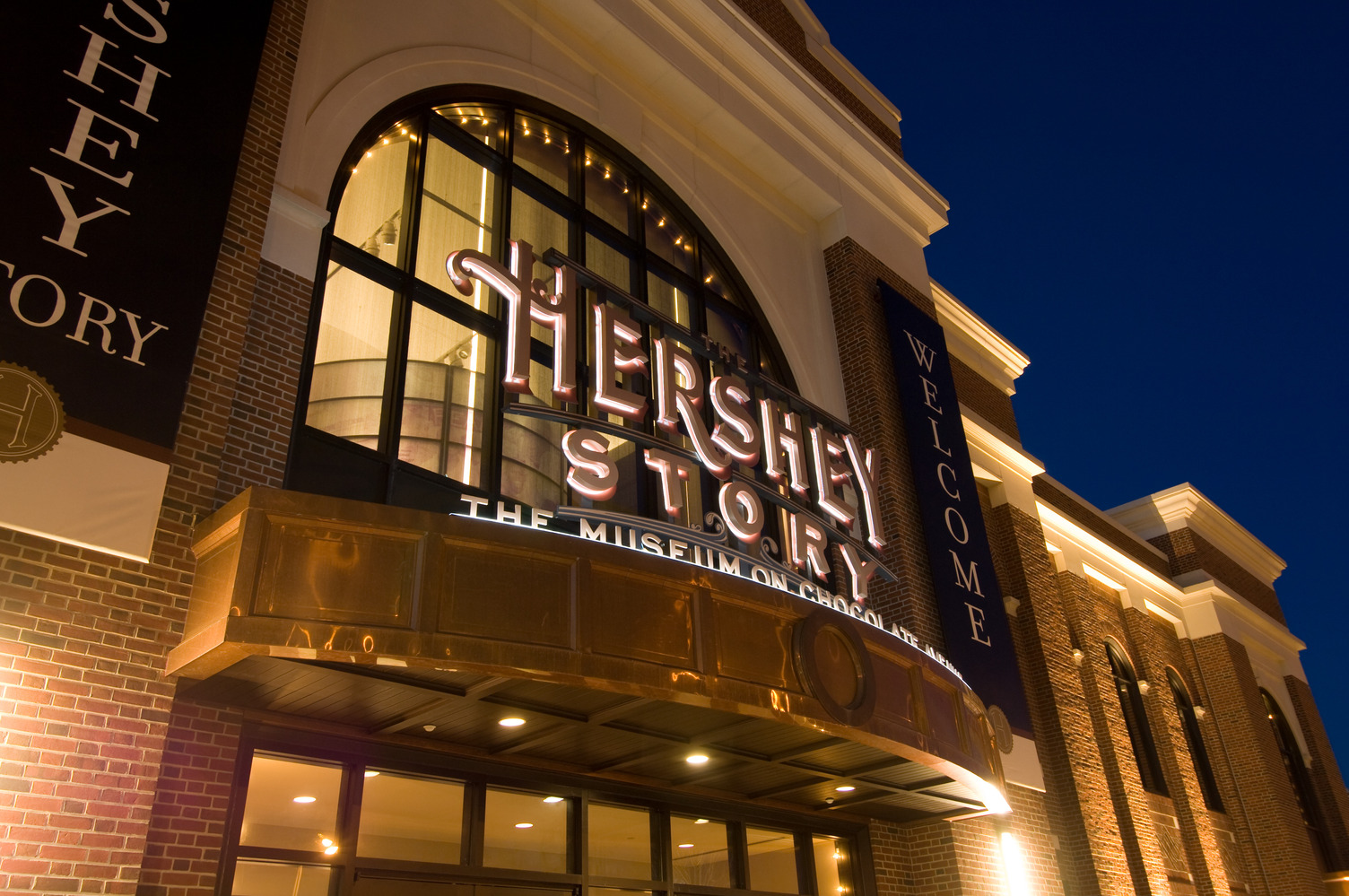 Historic downtown Hershey - a town built by Milton S. Hershey