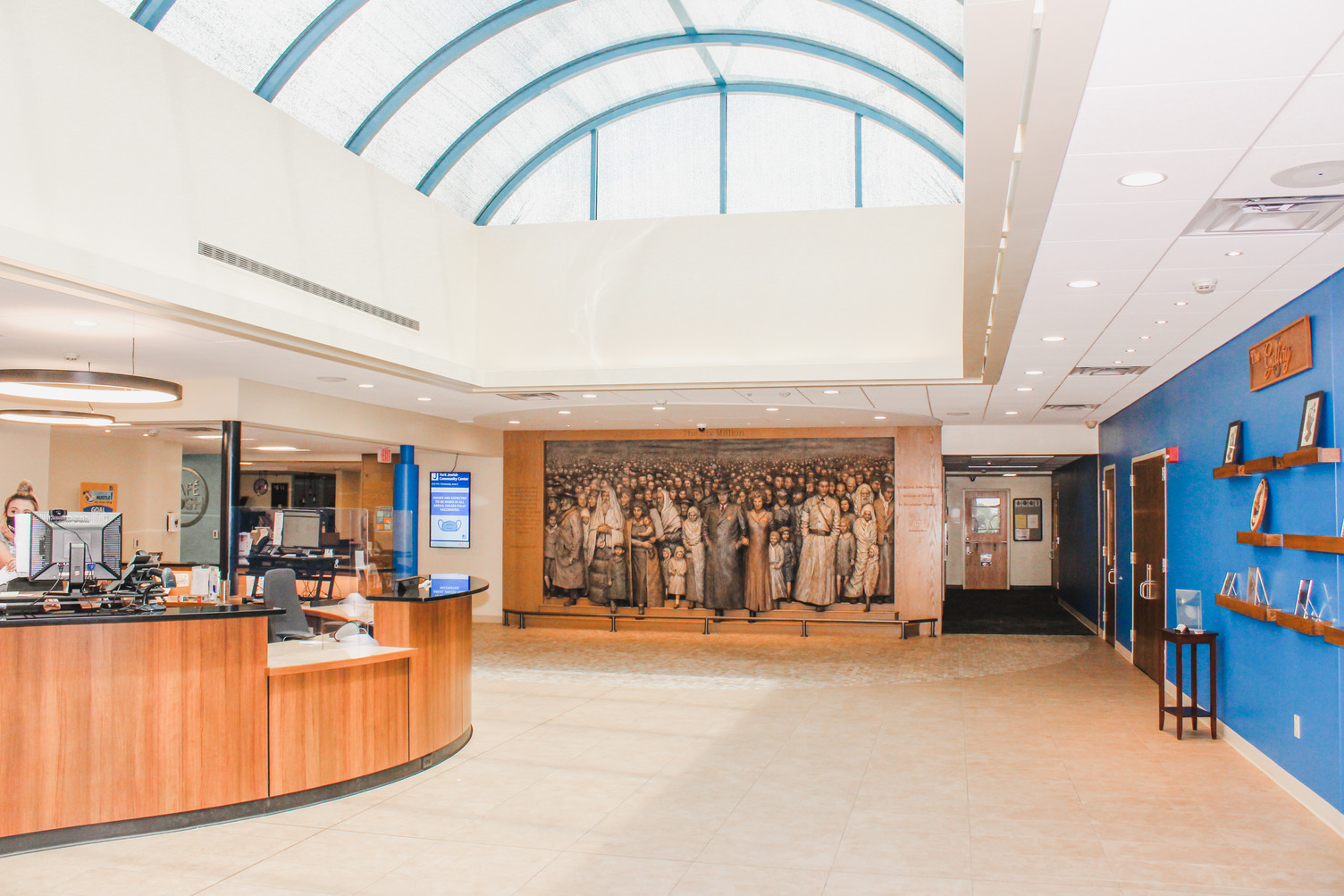 Welcoming lobby design at York Jewish Community Center