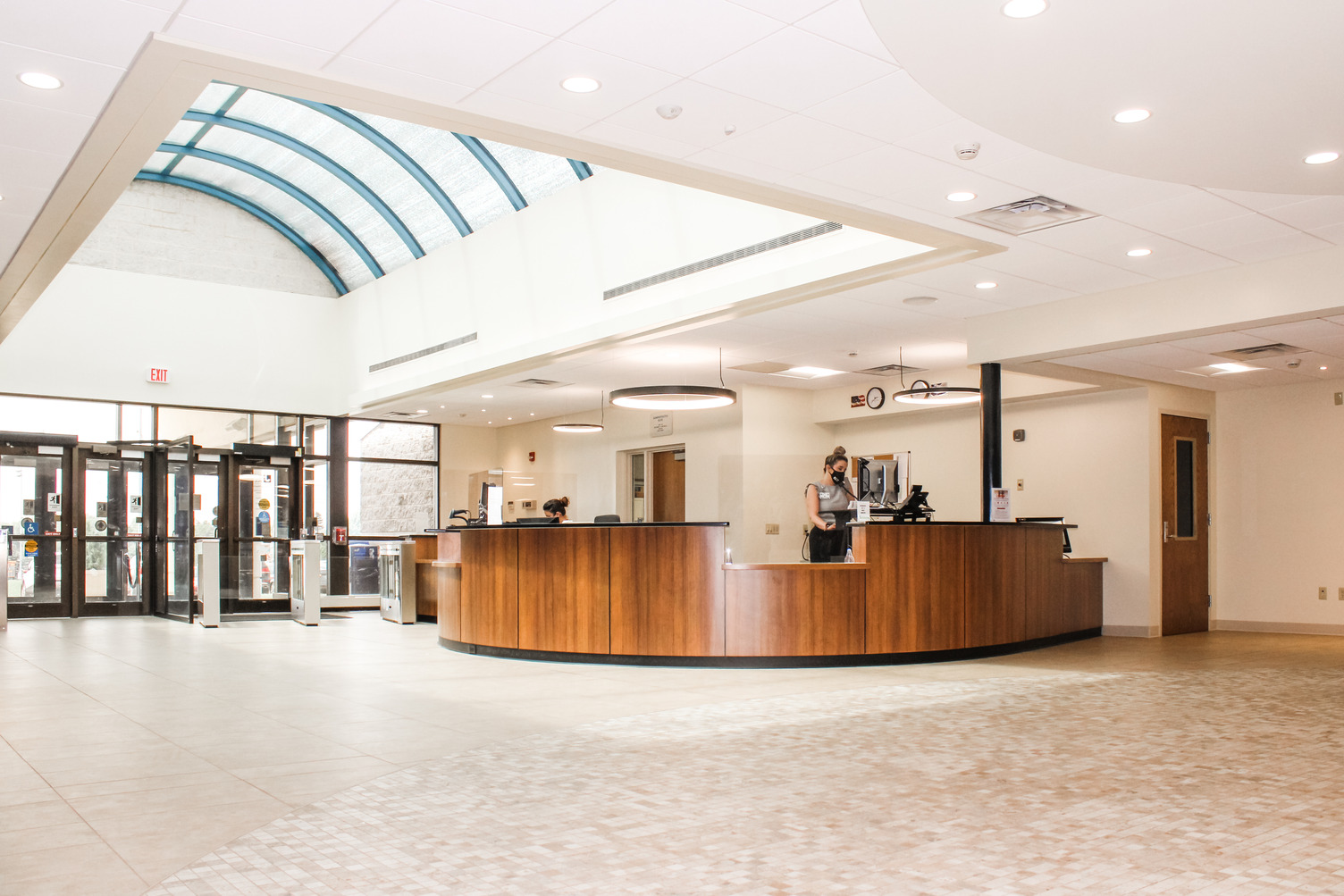 Welcoming lobby design at York Jewish Community Center