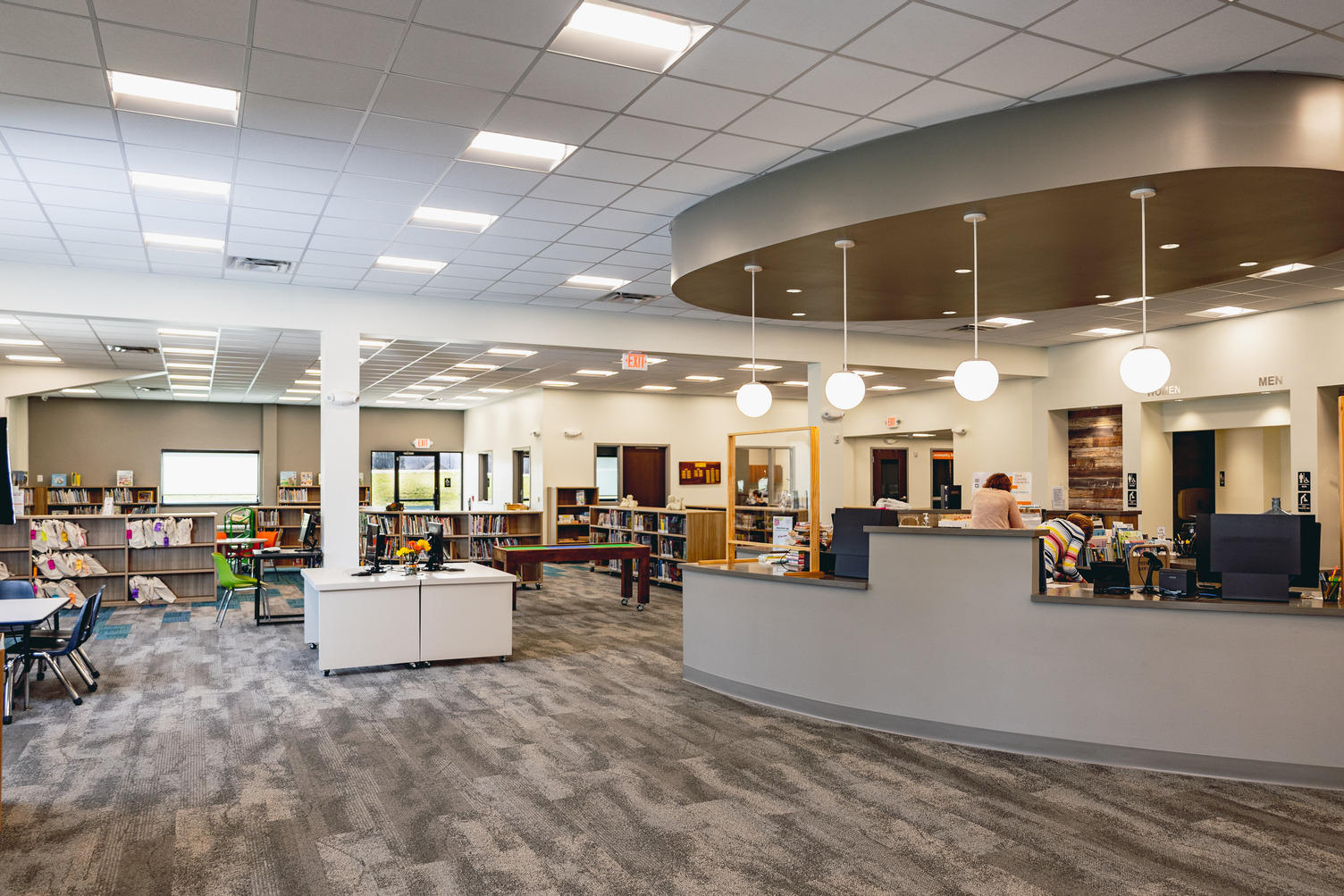 Spacious vestibule leading to Kreutz Creek Library