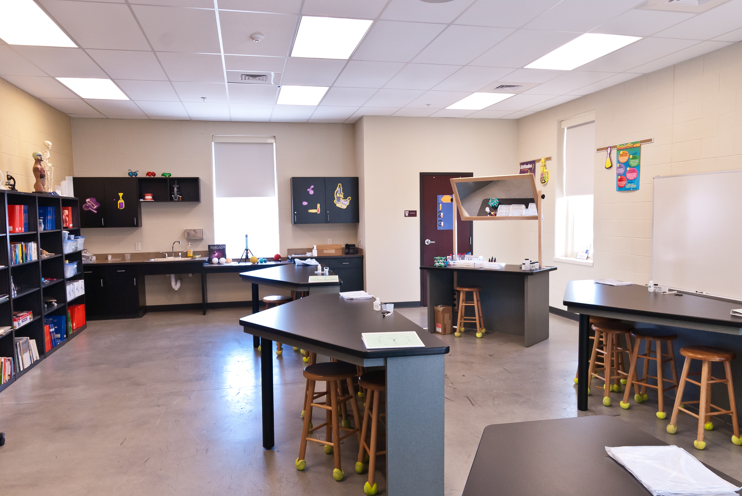 Spacious auditorium, library/media center, and classrooms for all grades