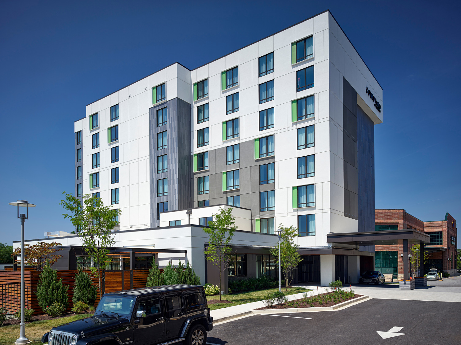 LEED Silver Certified Hotel and Hospitality project for Courtyard by Marriott in McHenry Row in Baltimore Maryland