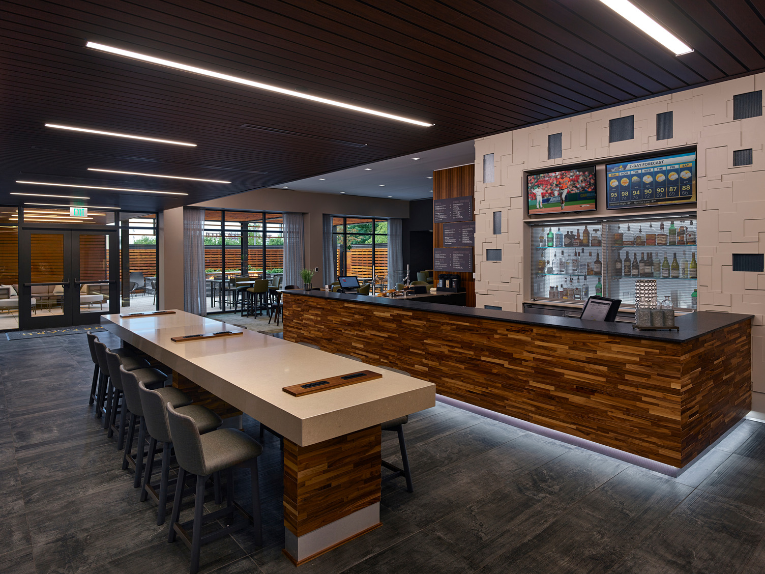 LEED Silver Certified Hotel and Hospitality project for Courtyard by Marriott in McHenry Row in Baltimore Maryland