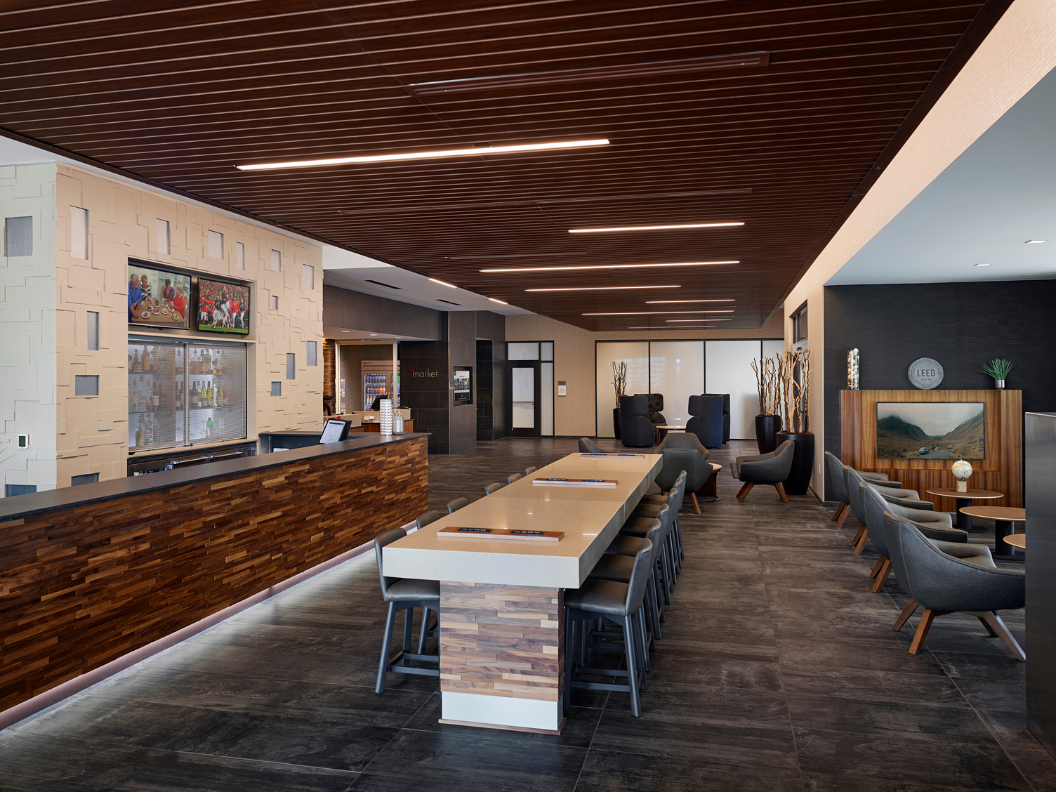 LEED Silver Certified Hotel and Hospitality project for Courtyard by Marriott in McHenry Row in Baltimore Maryland