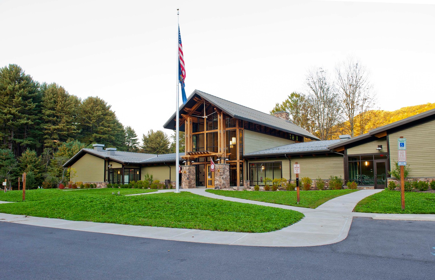 Sinnemahoning State Park LEED Silver Certified Visitor Center in Cameron County Pennsylvania