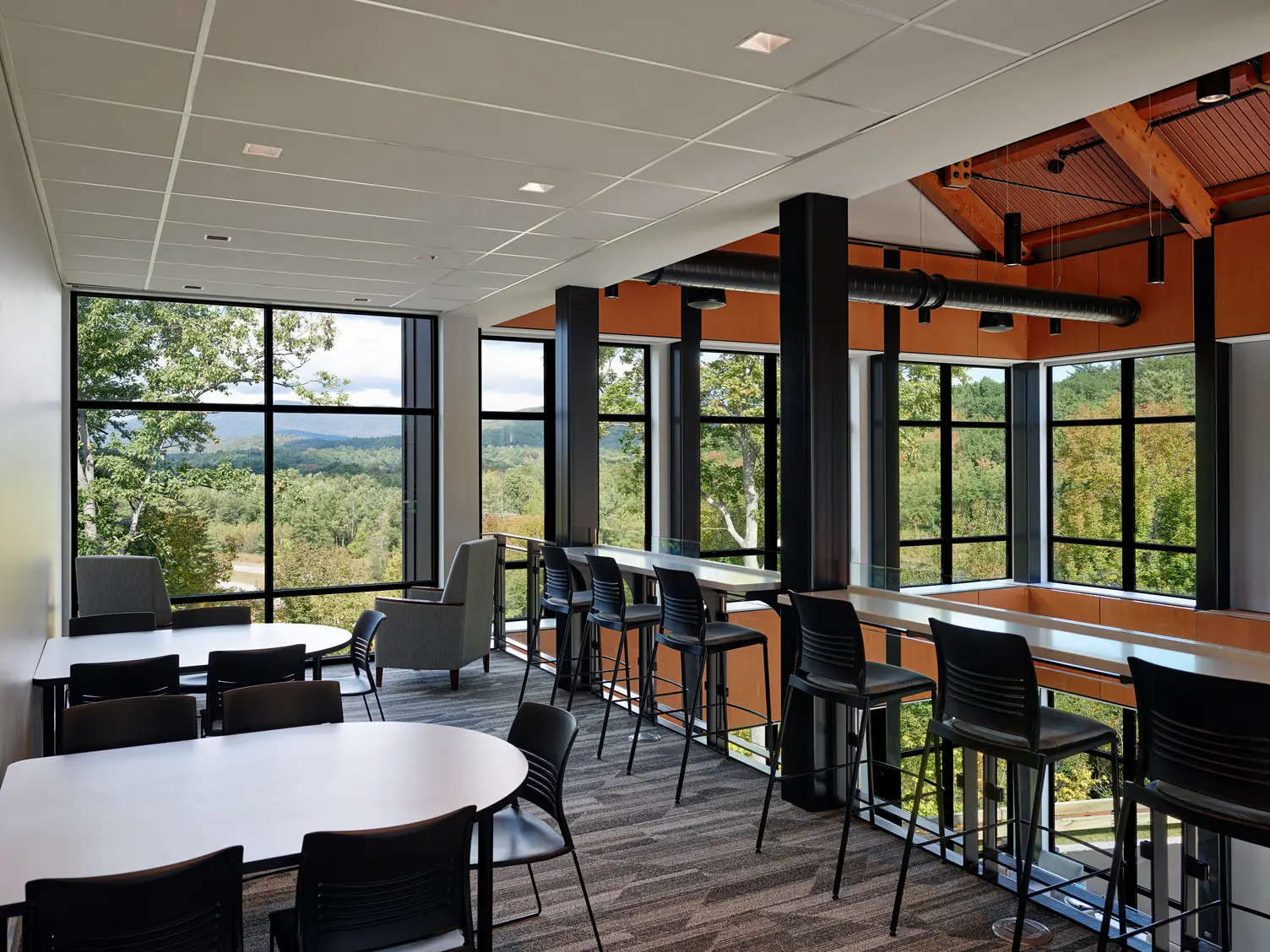 Views from the Winter Garden at Holderness School in Plymouth, New Hampshire