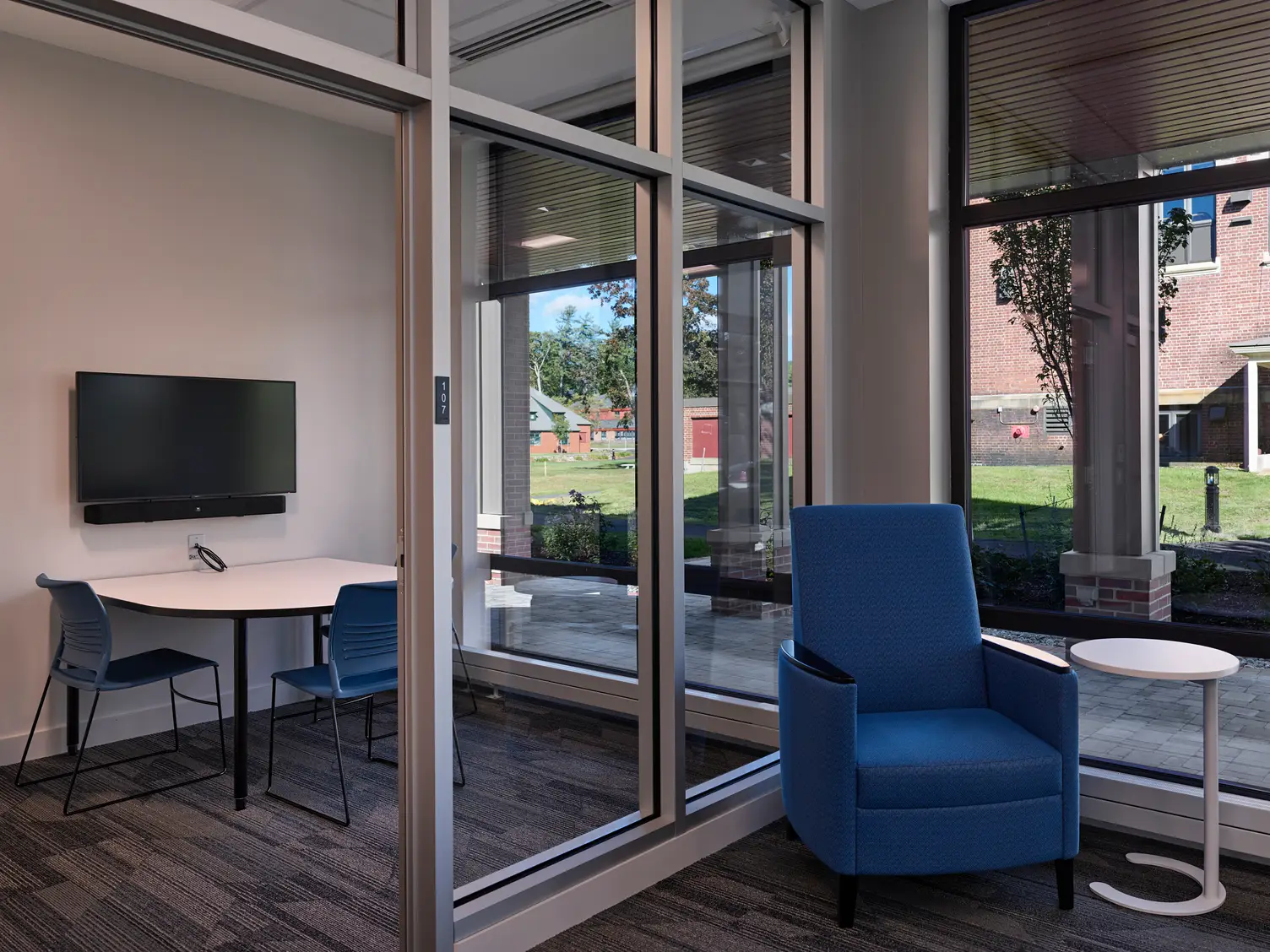 Breakout spaces at Holderness School Davis Center