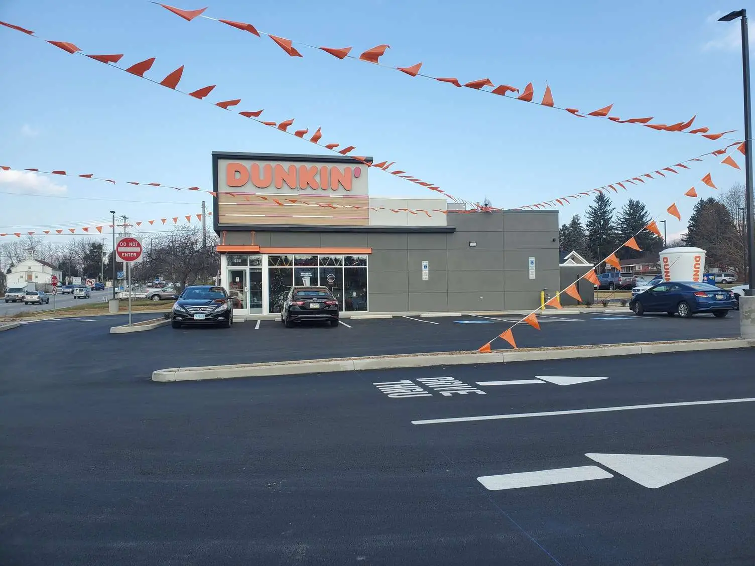 Land development provided by Warehaus civil engineering team at Dunkin retail store restaurant at Prospect York
