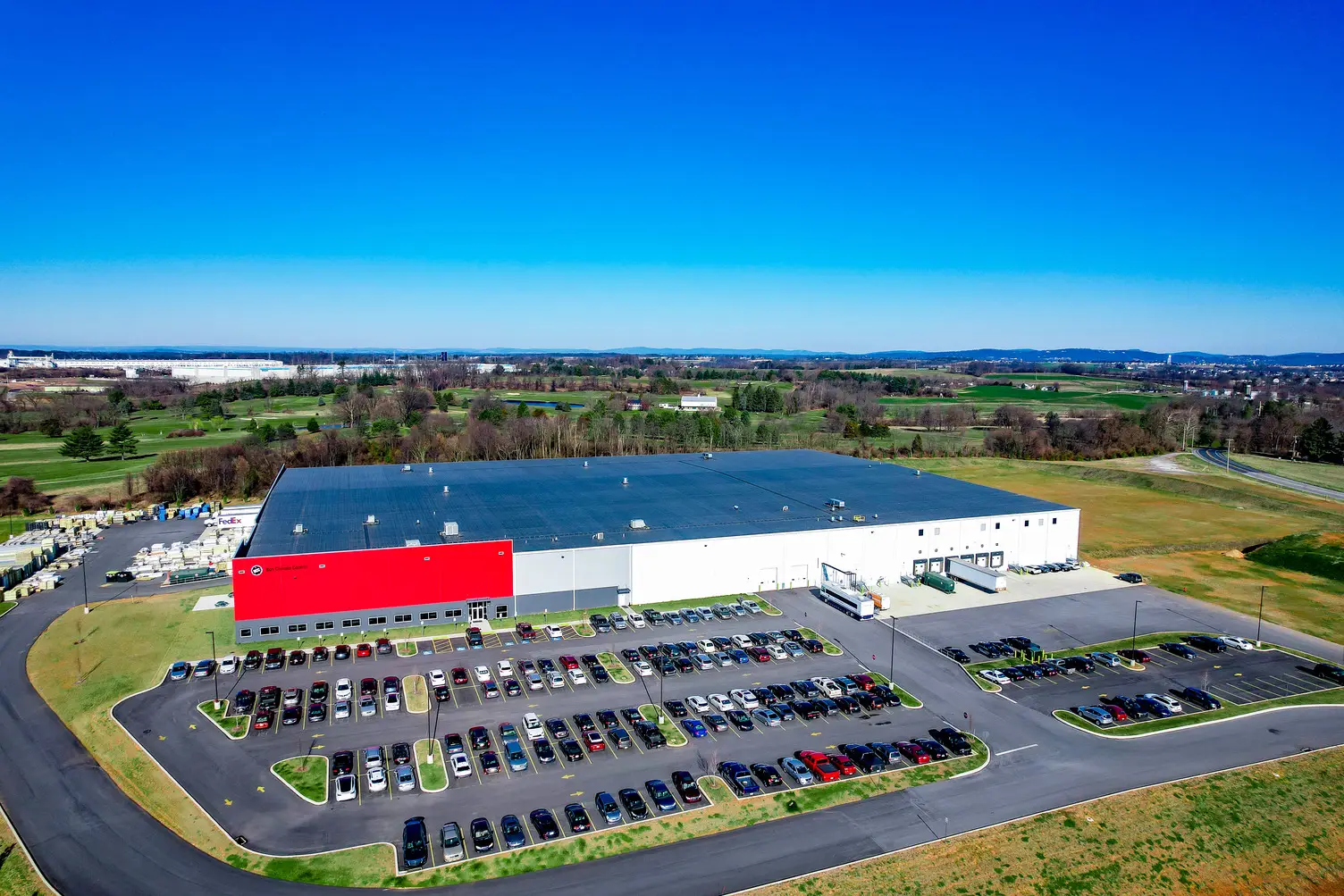 Drone photo of Mobile Climate Control warehouse in York, Pennsylvania