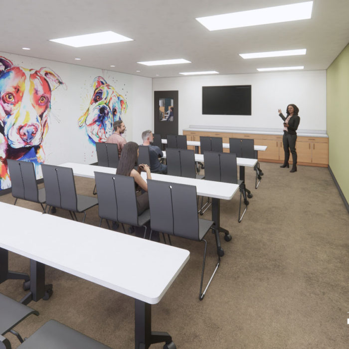 Architectural design enhancements at the York County SPCA Brougher Companion Animal Shelter