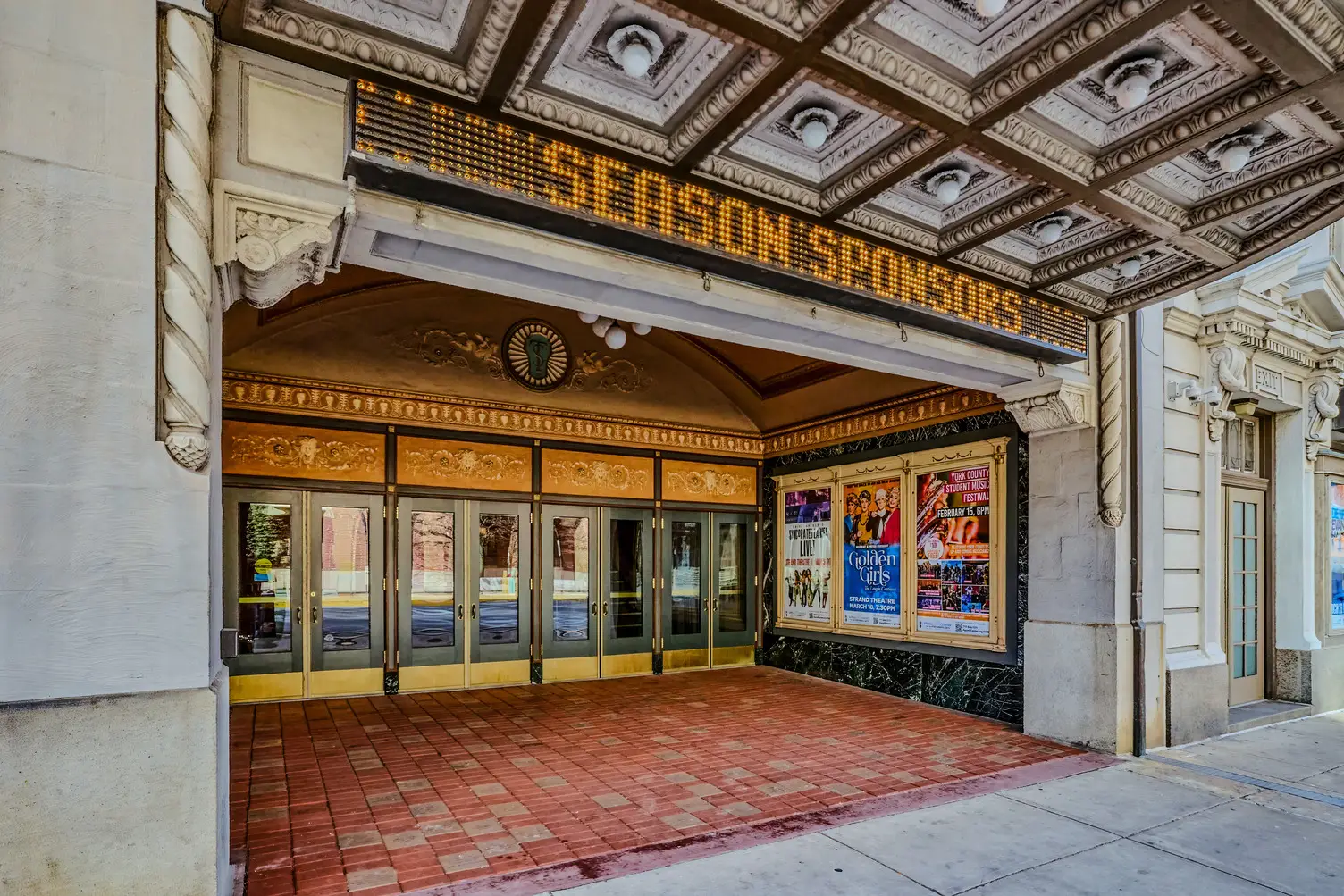The exterior marquee at Appell Center