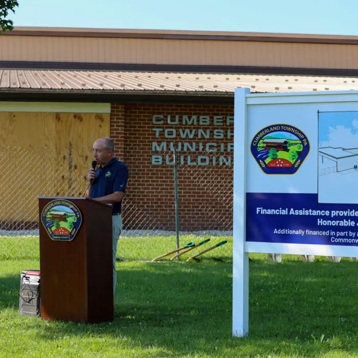 Groundbreaking at the Cumberland Township Municipal Building