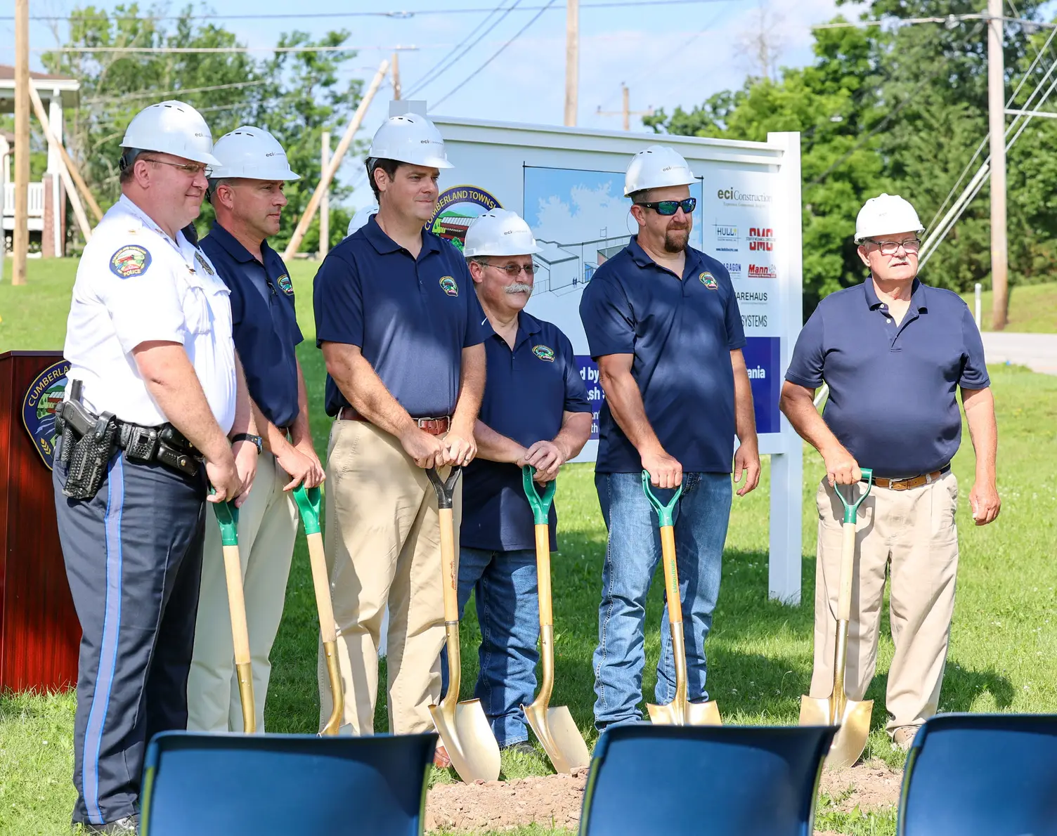 Groundbreaking at the Cumberland Township Municipal Building, with Warehaus and Paragon Engineering