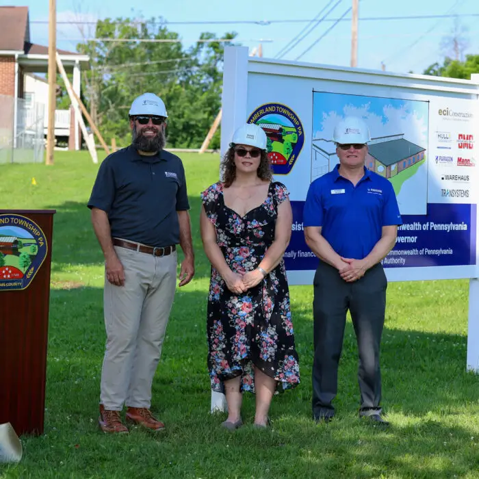 Groundbreaking at the Cumberland Township Municipal Building, with Warehaus and Paragon Engineering