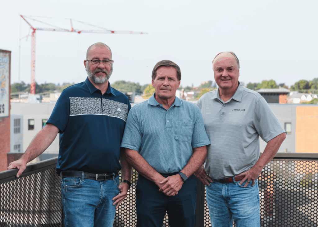 David Koratich, Eric Johnston and Troy Bankert announce the acquisition of Johnston & Associates by Warehaus